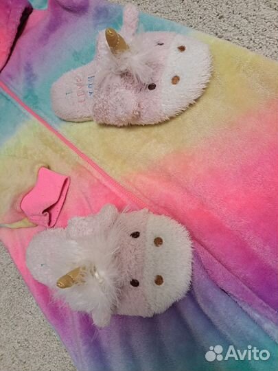 Кигуруми единорожка 140 + тапочки 34