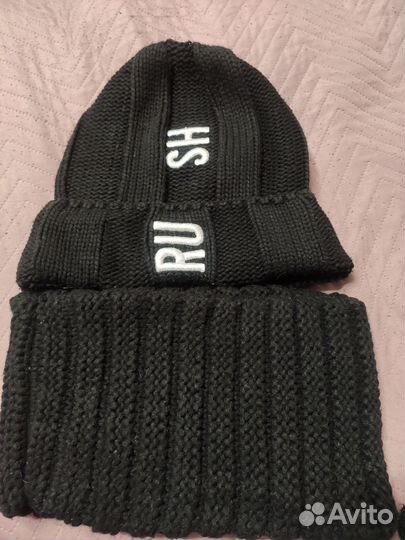 Комплект шапка+снуд зимний для подростка