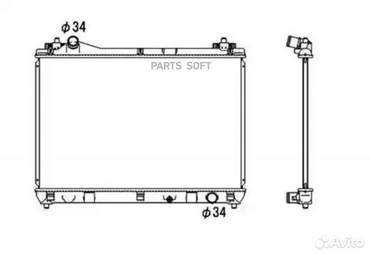 Радиатор двигателя 53703