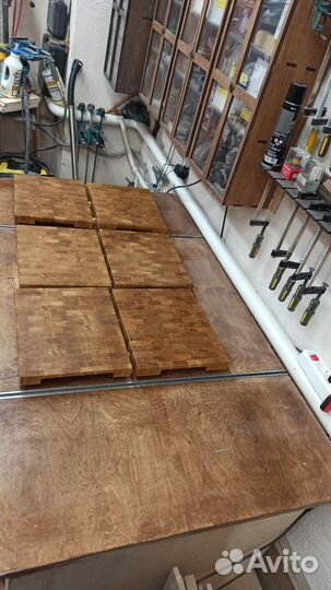 Торцевая разделочная доска из дуба