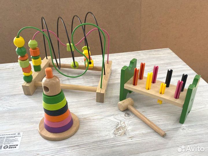Развивающие деревянные игрушки пакетом икеа (IKEA)