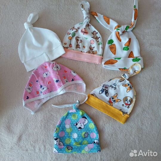 Шапочки для новорождённых