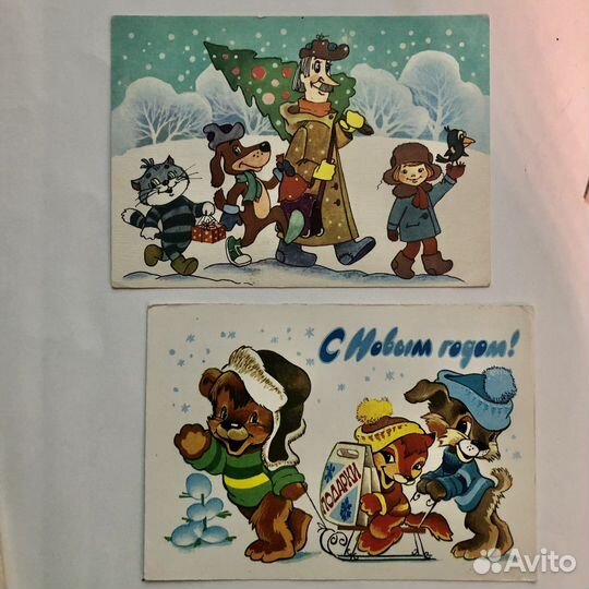 Открытки новогодние СССР