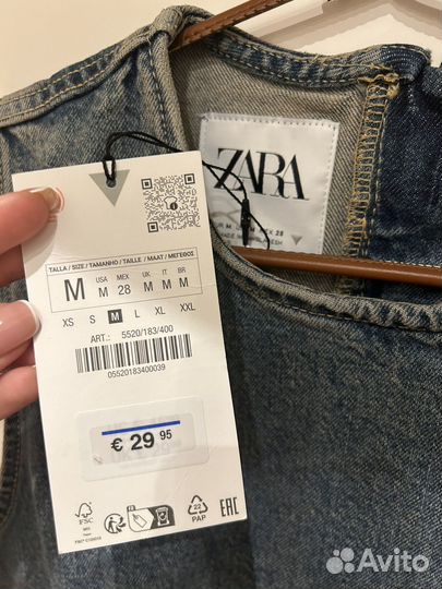 Платье мини джинсовое Zara