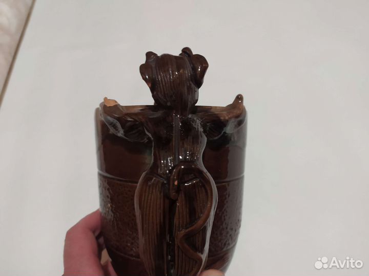 Горшок керамический Кружка с чёртиком