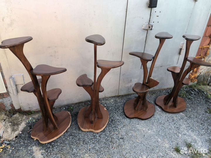 Подставка для цветов напольная деревянная