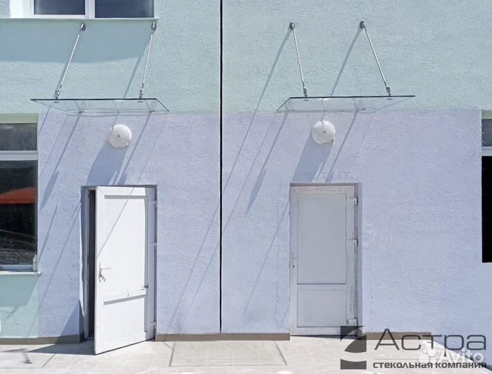 Козырек стеклянный триплекс 6+6 мм