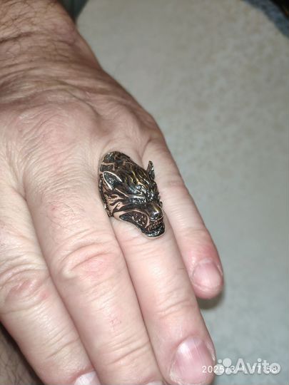 Мужской перстень серебро
