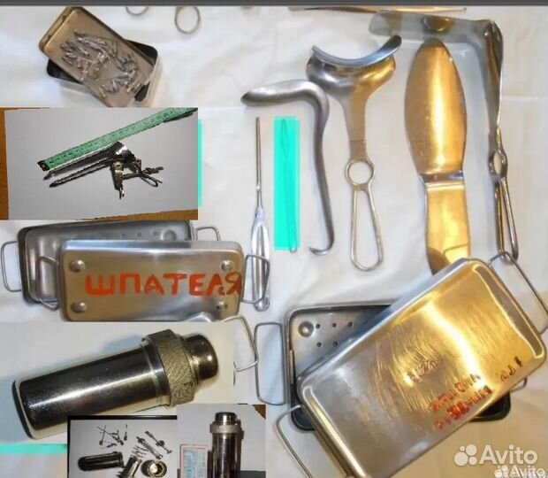 Медицинский инструмент Коллекционный зажим СССР