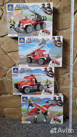 Конструктор City Пожарная техника 4 в 1