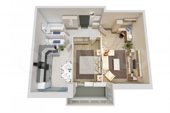 2-к. квартира, 56,7 м², 4/12 эт.