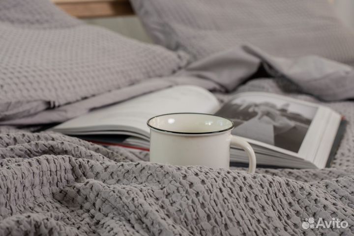 Постельное 2-сп Рифленое Вареный хлопок