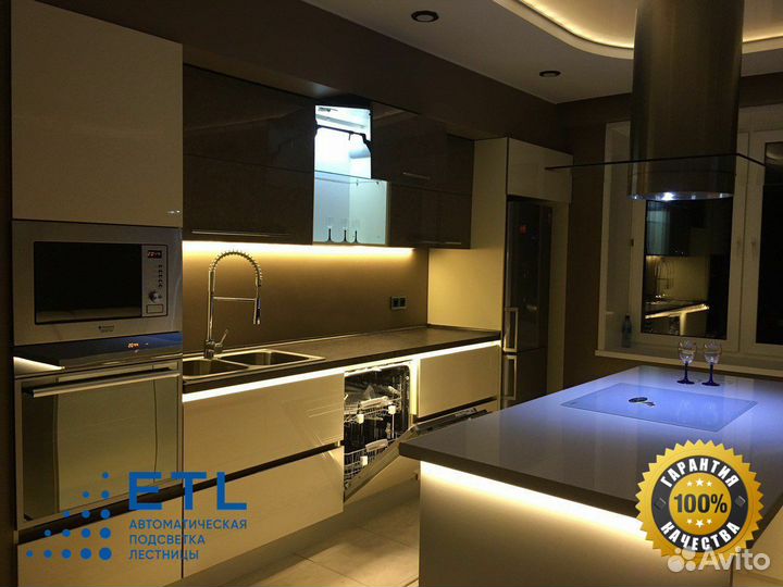 Умная система подсветки шкафов реагирующая на движ