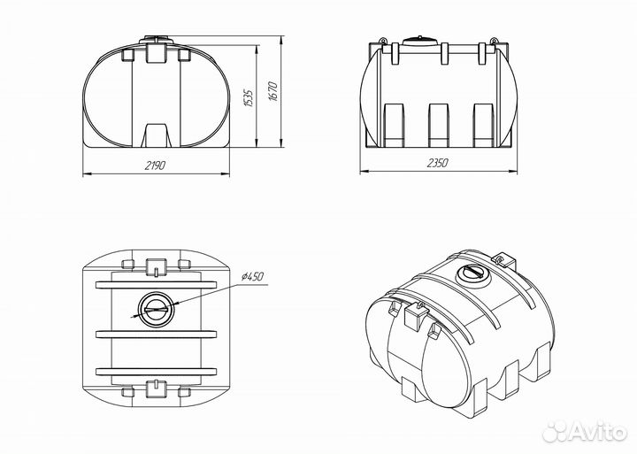 Стационарная Мини-азс 6000л с завода, с гарантией
