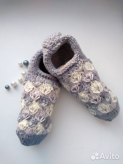 Носки полушерстяные ручной работы, 38-39