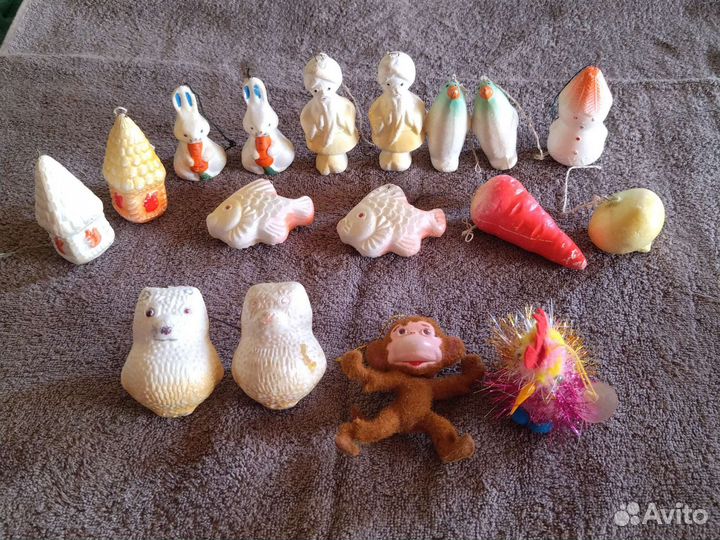 Елочные игрушки СССР из пенопласта