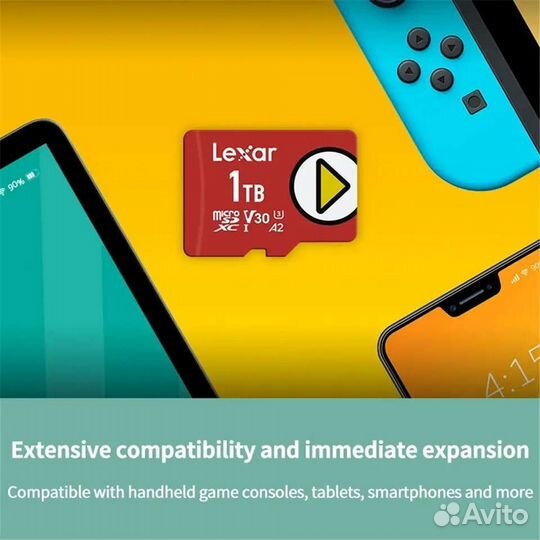 Карта памяти MicroSD Lexar 512 gb. Nintendo