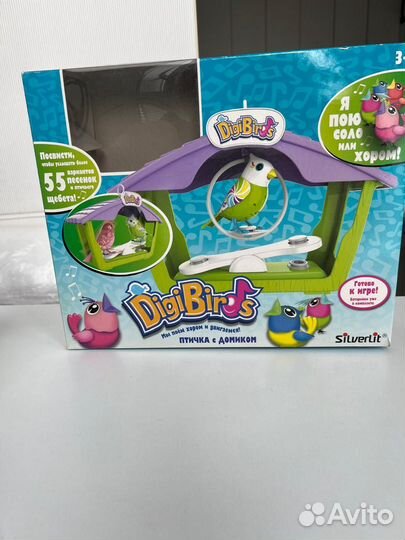 Поющая птичка игрушка с домиком DigiBirds
