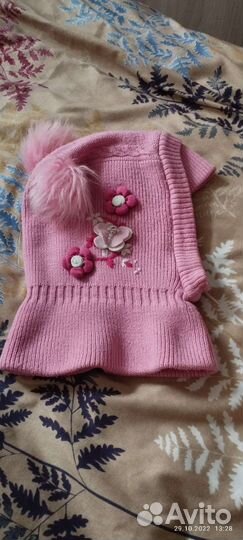 Шапка шлем для девочки