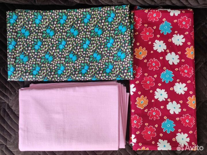 Отрезы ткани СССР, шитье, кружево