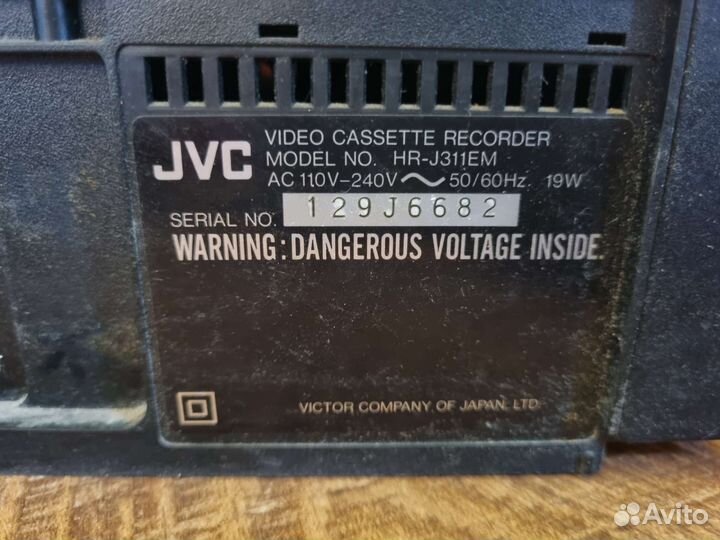 Видеомагнитофон jvc кассетный