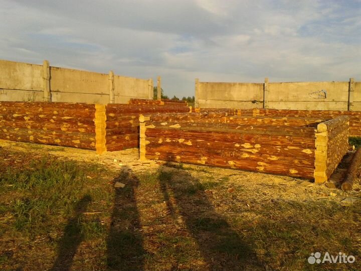 Сруб для бани 3м на 5м, хранение на площадке