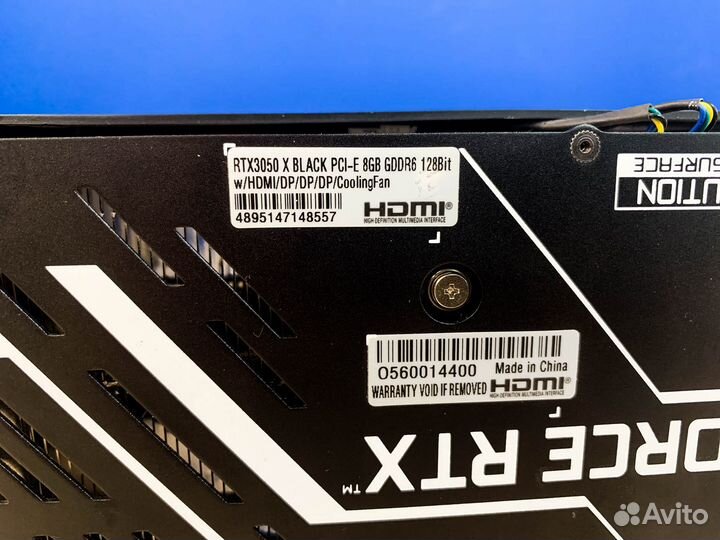 Видеокарта KFA2 GeForce RTX 3050 EX 8Гб 128Bit