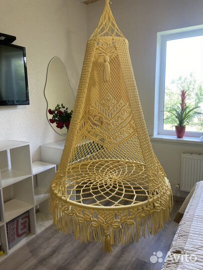 Садовые качели макраме