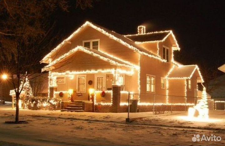 Гирлянда уличная бахрома в наличие