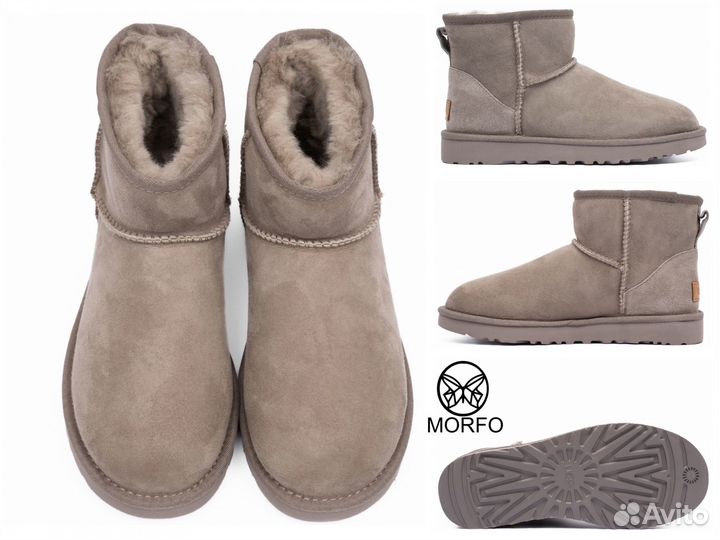 Угги женские зимние натуральные ugg Mini II Smoke