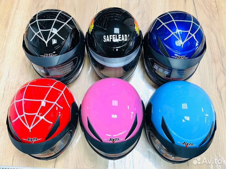 Детский мото шлем