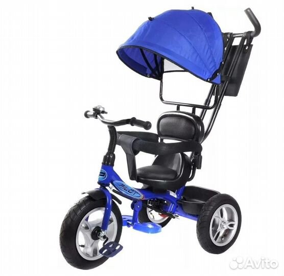 Велосипед 3 колесный Pilot с руч. PTA2B синий