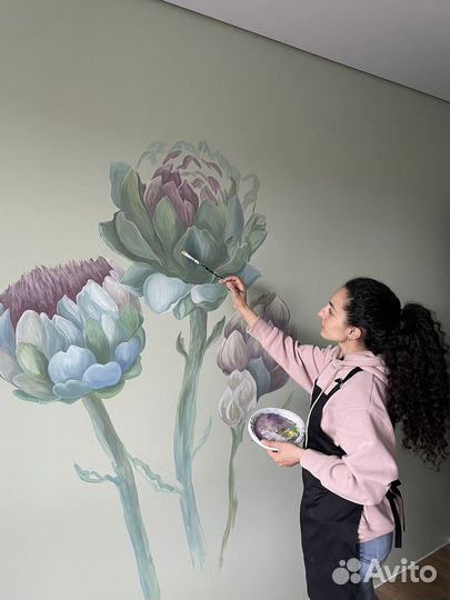 Роспись стен / интерьерные картины / обучение