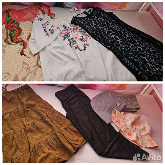 Огромный пакет (мешок) вещей на девочку от 158 р