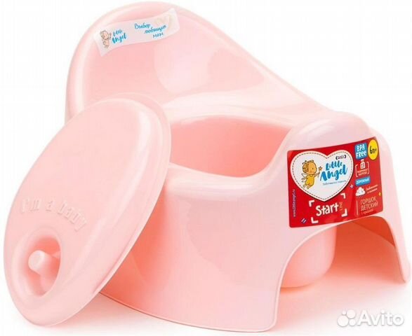 Горшок с крышкой Lalababy Follow Me розовый LA2701