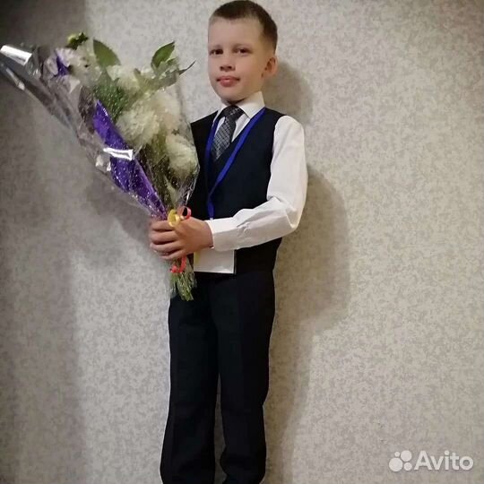 Школьный костюм для мальчика 128 синий