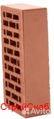 Кирпич лср 1 нф Тёмно-красный гладкий