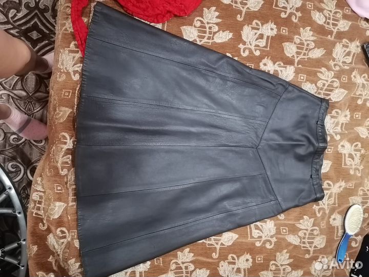 Кожаная юбка натуральная 46 48