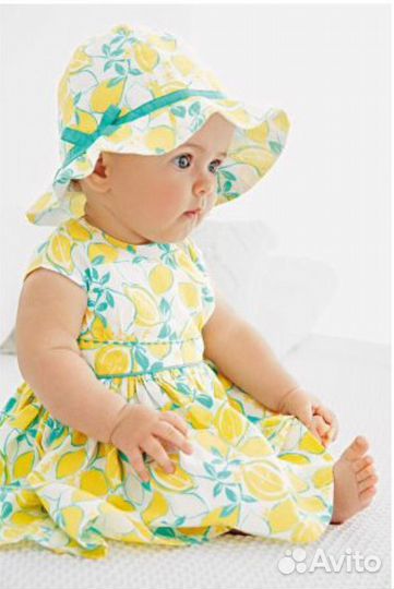 Комплект платье/панама/трусики/песочник next 68