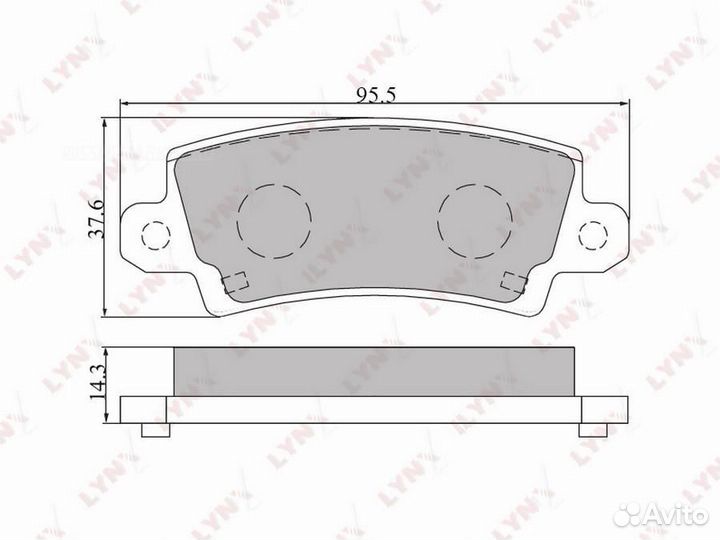 Lynxauto BD-7541 Колодки тормозные дисковые зад