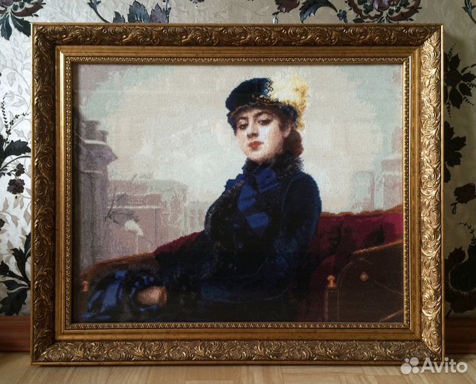 Картина вышивка «Незнакомка»