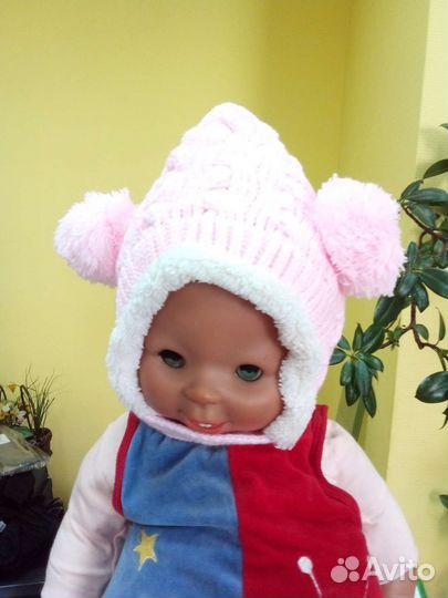 Шапки Девочковые Зимние.новые