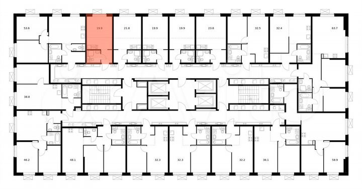 Квартира-студия, 19,9 м², 3/33 эт.