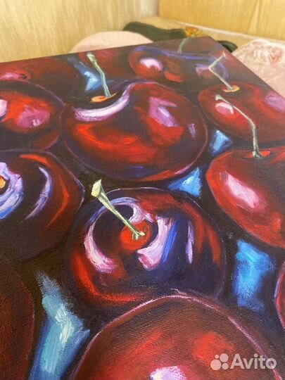 Картина маслом Вишня