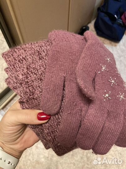 Берет, шарф, перчатки