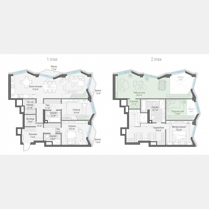 3-к. квартира, 149,8 м², 7/14 эт.