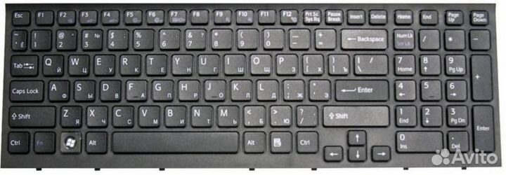 Клавиатура Sony vaio vpceb3S1E/BQ с черной рамкой