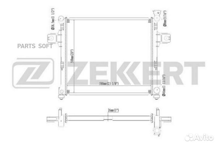 Радиатор охлаждения Джип Коммандер 05