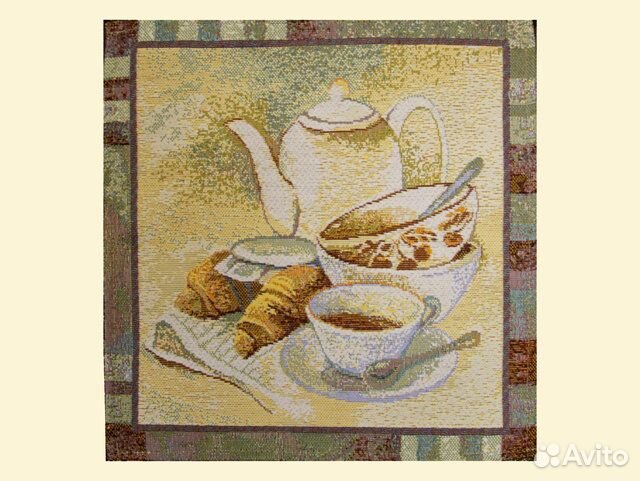 Салфетки. гобелен. квадрат 30х30. круг д55