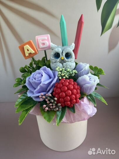 Букет на 1 сентября,подарок учителю,букет из мыла